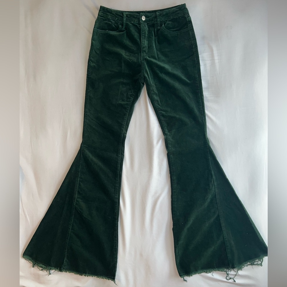 Emerald Flare Corduroy Pants